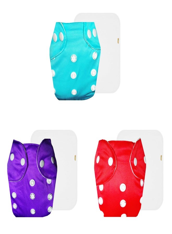 Dumbledo Lite Cloth Diaper with Cotton Insert (Pack of 3) | Soft & Gentle | Reusable & Washable | Easy to Clean | Designed by Moms | 3 Months - 2 Years | Unisex Baby - Image 1