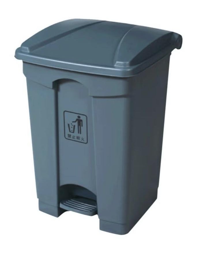 Gray pedal waste barrel 50 litres 