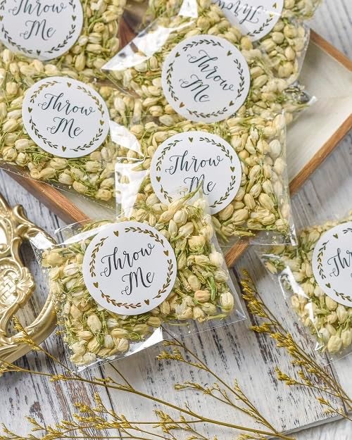 Rainbow Pana RainbowPana 50 Pack Wedding Confetti | Dried Flower Petals, Jasmine Buds | Biodegradable Flower Petals for Weddings, Dried Flower Confetti | Wedding Send Off, Exit, Tosses - Image 4