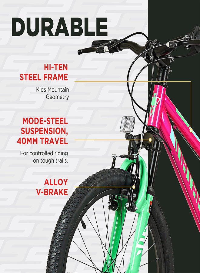Spartan Spitfire MTB Kids Bike | 20 Inch Wheel Size | 7 Speed | Pink Color - Image 5