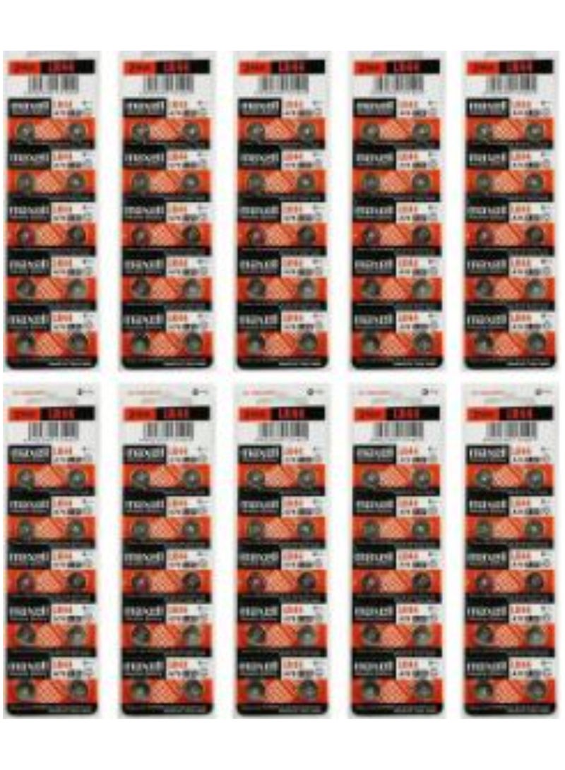 Maxell 100-Pieces Maxell  LR44 (A76) AG13 Alkaline 1.5V Batteries