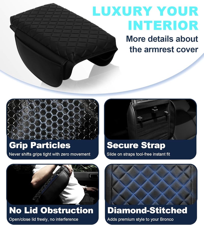 SDPVorn Leather Armrest Cover for Bronco 2021-2024 - Image 5