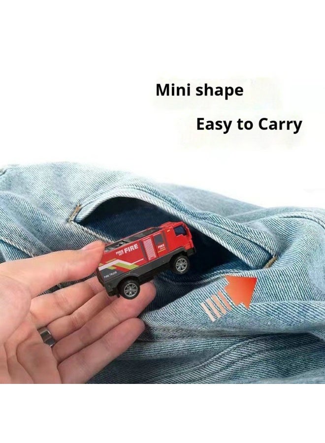 1:64 scale alloy simulation fire truck 6-piece car model children's toy - Image 4