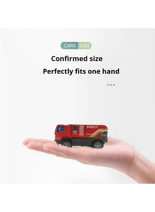 1:64 scale alloy simulation fire truck 6-piece car model children's toy - Image 3