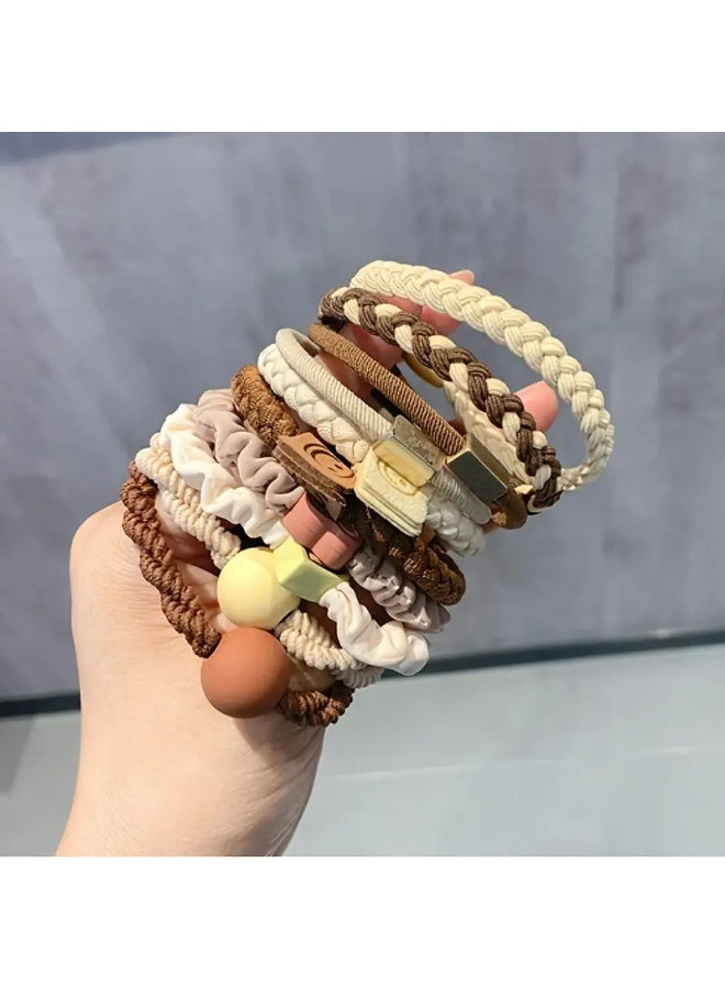 KHAJUL 25 PCS Bohemian Style Women's Hair Band, Cute Sweet Bracelet Style, No Harm Elastic Band, Suitable for Fine/Coarse Hair, Stylish Hair Accessory - Image 2