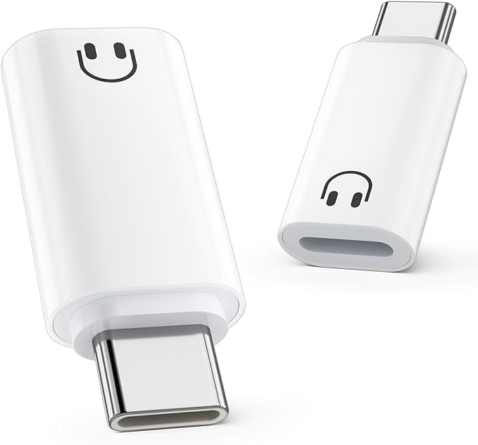 Wefly Light-ning to C Earphone Converter with Lanyard Holes, Type C Male to Light-ning Female Aluminum Alloy Portable Audio Adapter for IP/Hone 16/15, Support Hands-Free Calling, Volume Control - Image 1