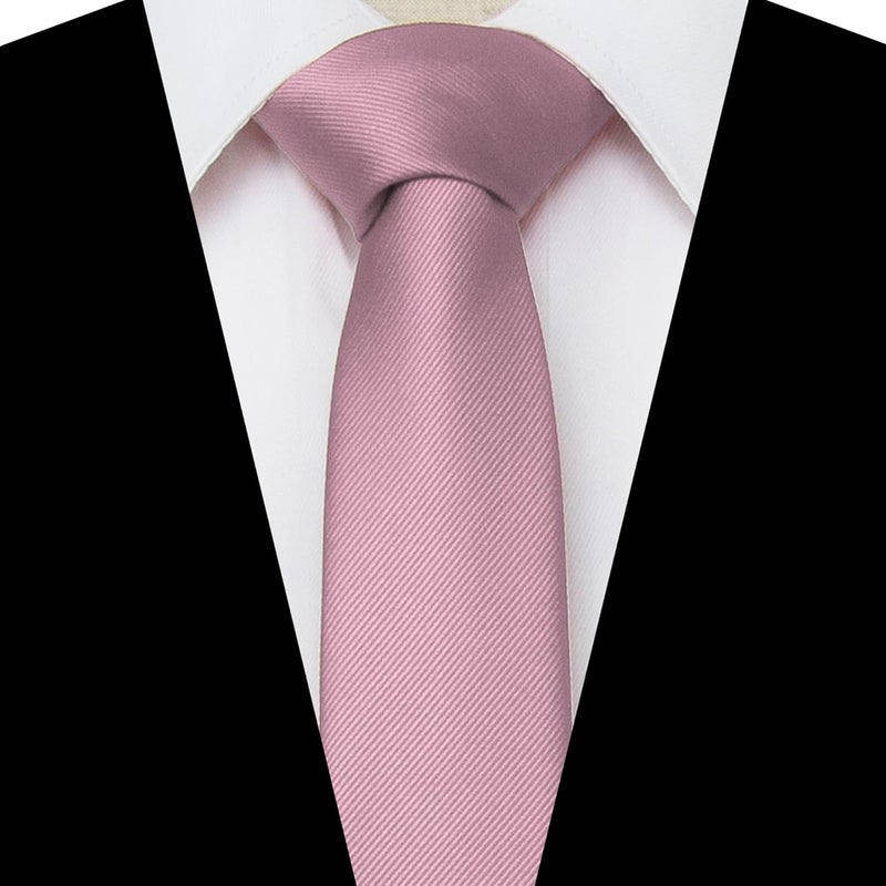 RBOCOTT 2.4" Solid Color Skinny Tie for Men Slim Necktie(6cm) - Image 2