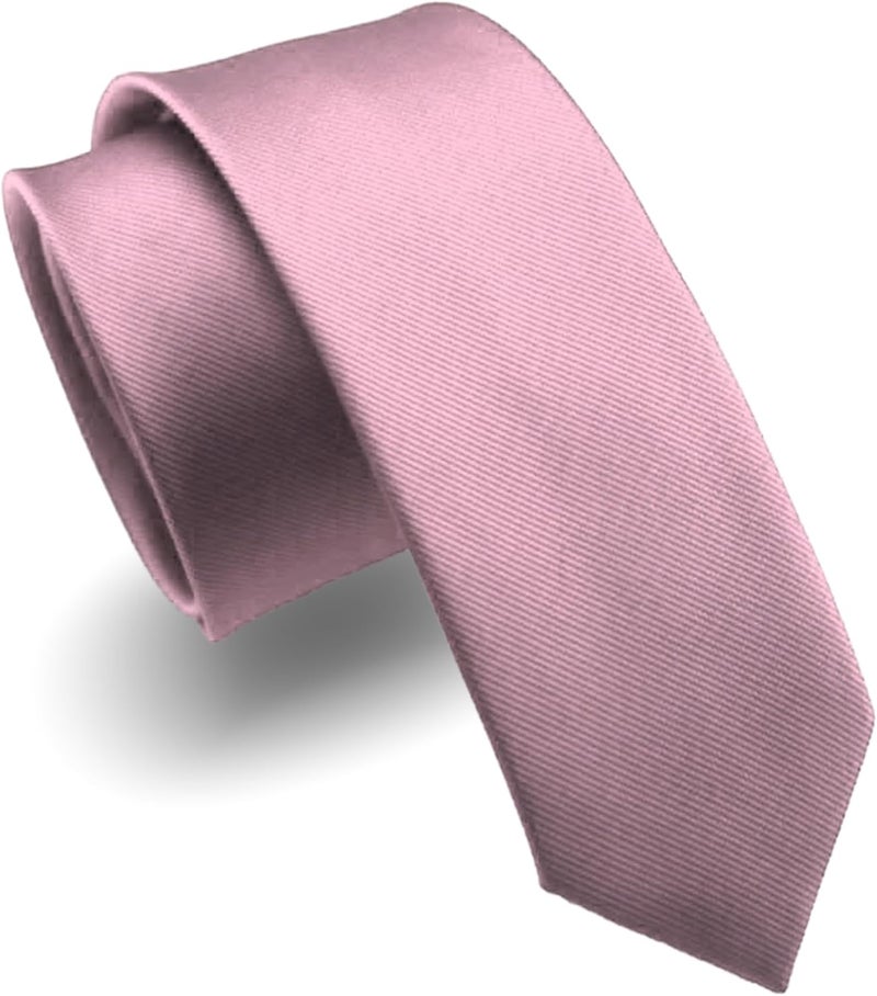 RBOCOTT 2.4" Solid Color Skinny Tie for Men Slim Necktie(6cm) - Image 1