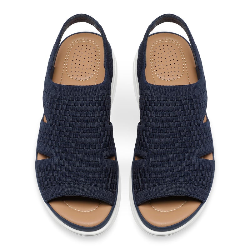 mysoft Womens Comfortable Walking Sandals Slip On Air Cushion Slingback Open Toe Platform Summer Shoes - Image 4