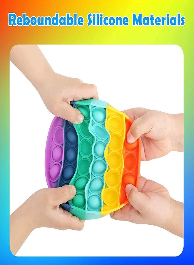 Tilak Venture® Rainbow Round Pop it Toys for Kids - Boys & Girls, Push Pop Bubble Fidget Sensory Toy, Autism Popit Game Stress Relief - Image 4