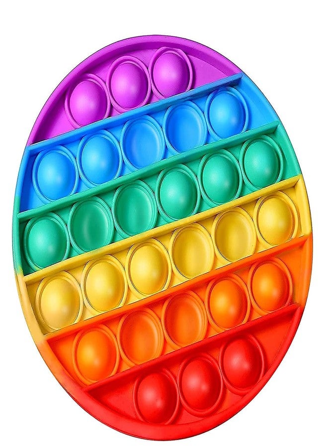 Tilak Venture® Rainbow Round Pop it Toys for Kids - Boys & Girls, Push Pop Bubble Fidget Sensory Toy, Autism Popit Game Stress Relief - Image 1