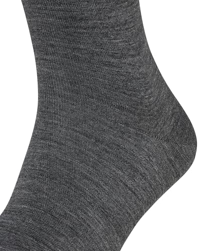 FALKE Men's Airport Socks, Light, Merino Wool Cotton, Crew Length, Classic Formal Socks, Trendy Work Clothing, Grey (Dark Grey 3070), 12.5-13.5, 1 Pair - Image 4