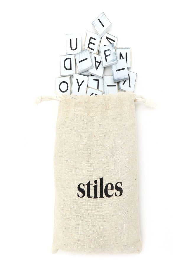 Stiles 100 Pieces Magnetic Letter Tiles - Wooden Magnetic Letters for Teaching or School Letter Board - Alphabet Fridge Magnets for Whiteboard or Magnet Announcement Board by Stiles, Rustic - Image 1