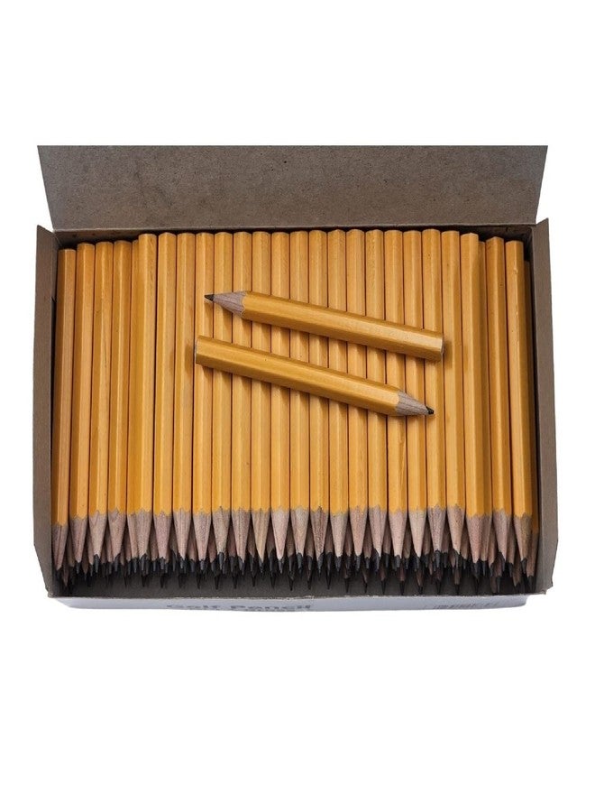 Comfort Axis Golf Pencils Bulk, Yellow Barrel 8.5cm Mini Pencils Pre-Sharpened 144/Box - Image 1