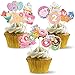 Excelloon 48pcs Donut Party Decorations Two Sweet Birthday Cupcake Toppers Donut Grow Up Theme donut 2nd Bday Cake Topper Supplies for Girl Doughnut Happy 2nd Birthday Cake Decor - Image 3