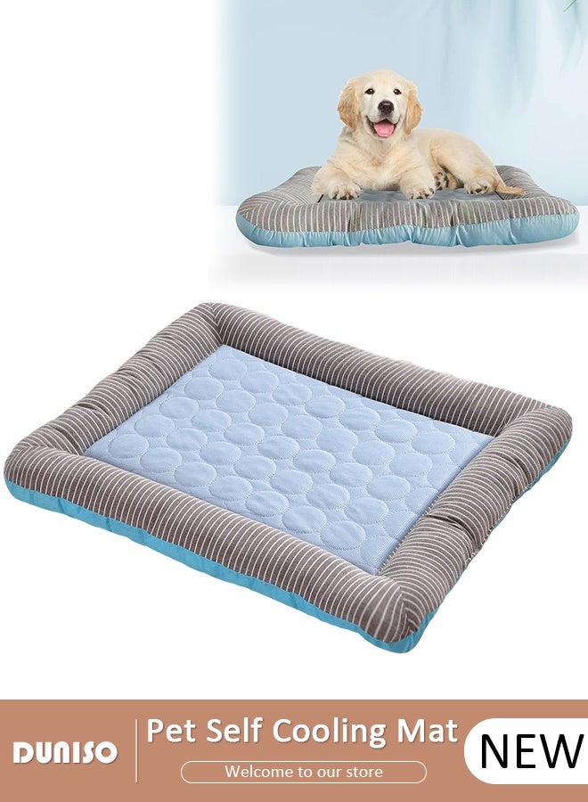 DUNISO Ice Silk Kennel Cool Icy Pet Nest Summer Dog Cooling Bed Breathable Dog Couch Bed with Nonskid Bottom Comfortable Soft Pet Mattress Cushion Washable Pet Sofa Puppy Couch Lounger for Dog Cat - Image 1