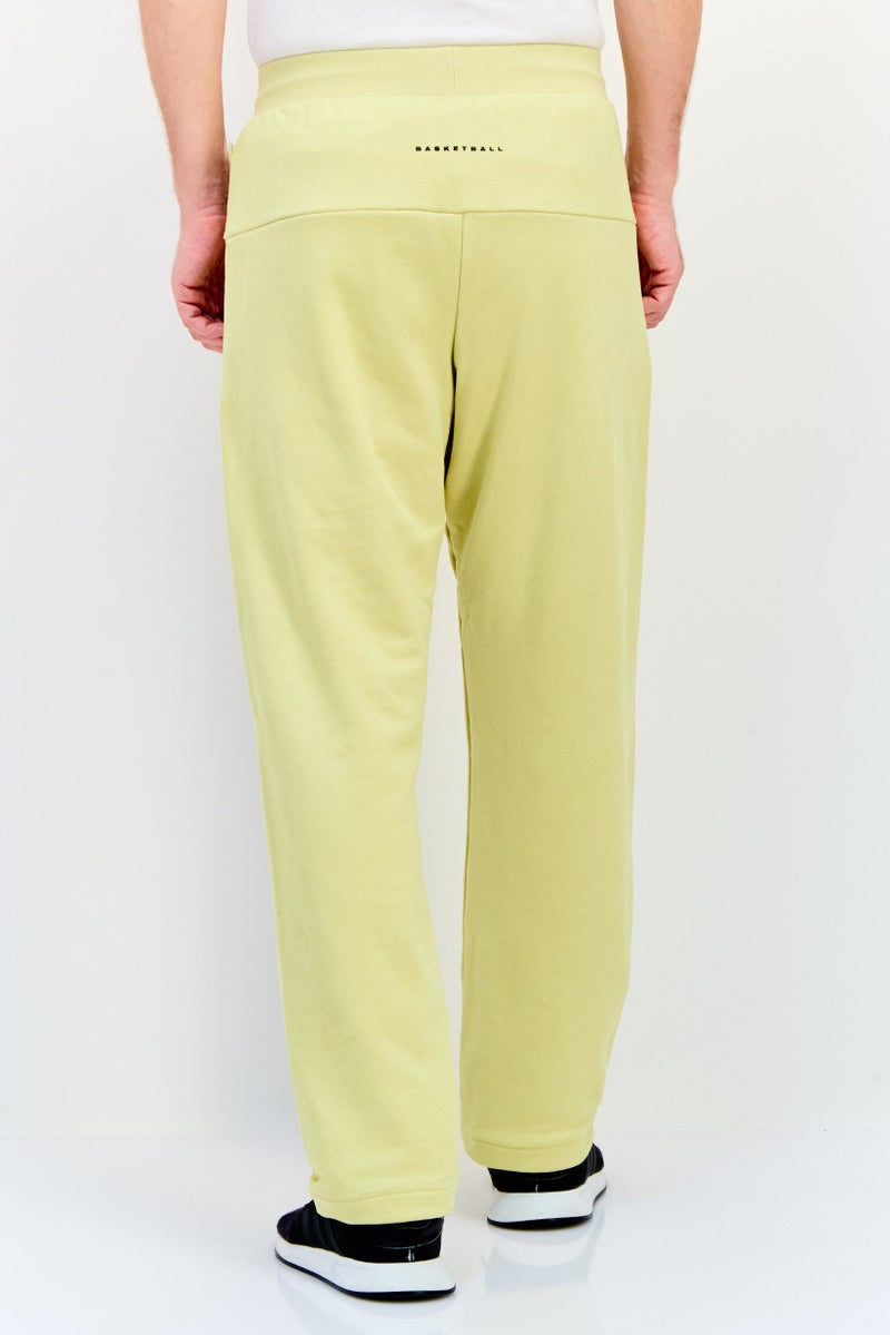 Adidas Men Sportswear Fit Basketball Sweatpants, Light Yellow  - Image 3