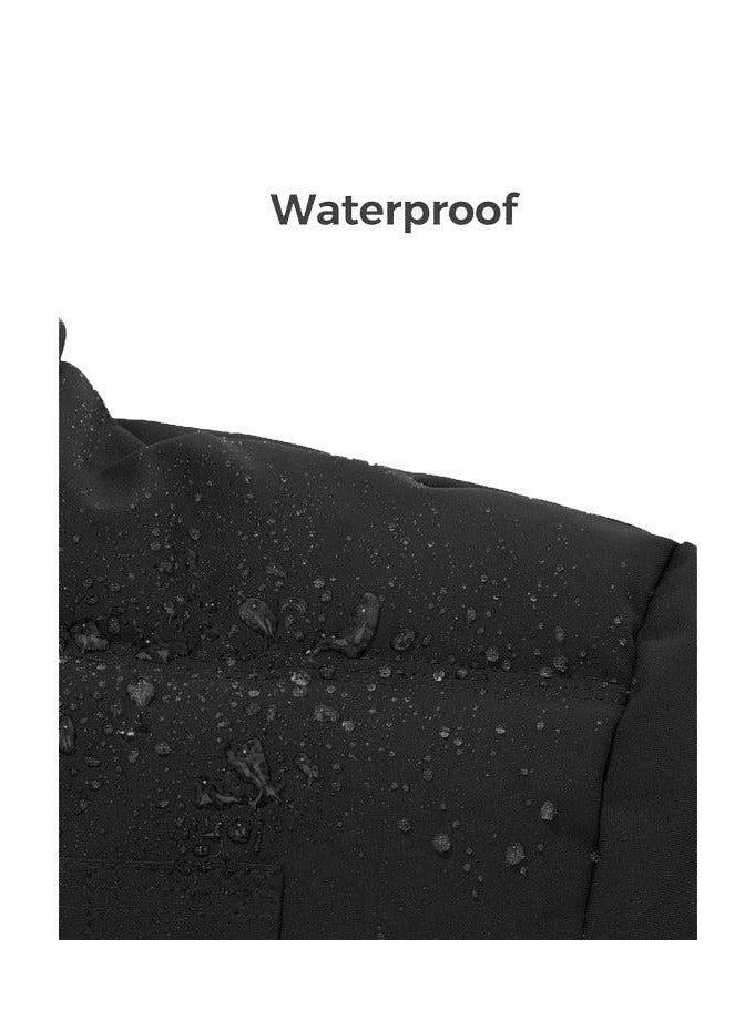 Waterproof Bomber Zipped Jacket With Removable Hood - Image 3