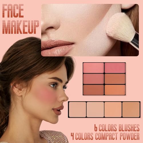 Joyeee All-in-One Makeup Gift Set Carry All Makeup Kit Women Full Kit With Makeup Bag Concealer Lipgloss Lipstick Blush Foundation Face Powder Eyeshadow Palette Cosmetic Palette #8 - Image 5