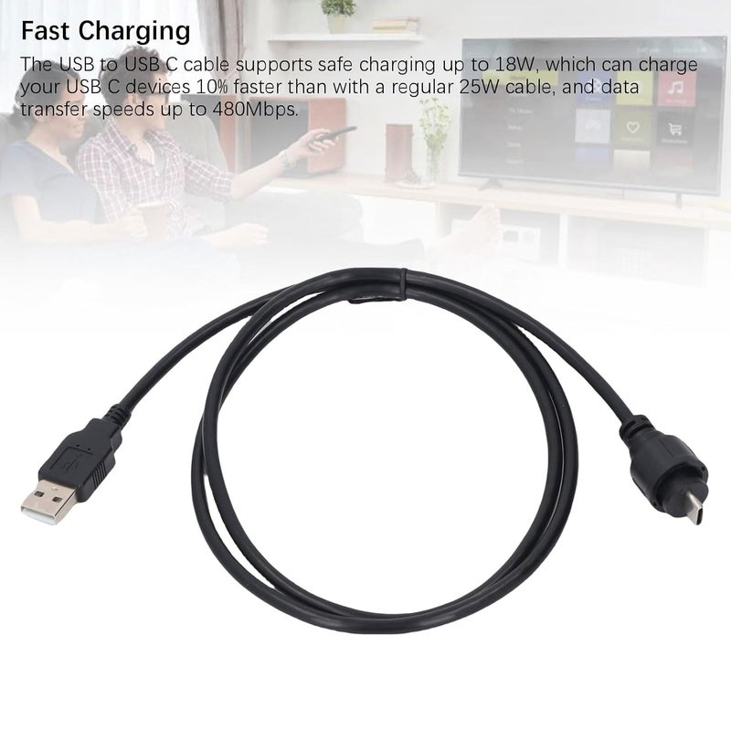 كابل Naroote من USB A إلى Type C، شحن سريع 18 واط ونقل بيانات 480 ميجابت في الثانية مع غلاف ABS وموصل معزز، لـ S24 وS23 وS22 وS21 وS20 وS10 وNote 20 والمزيد - Image 3