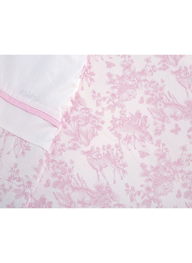 NINI Nini Baby Cot/Crib Fitted Sheet, Aura Grandeur Pink, 100% Cotton, Soft & Breathable, Includes 1 Fitted Sheet, Size Up to 70x140 cm  - Image 4