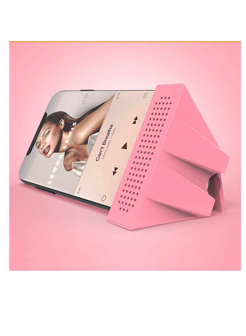 Excefore Sound Amplifier Phone Holder Practical Tool Portable Cell Phone Holder Base Mobile Phone Holder with Speaker A Idea Gifts for Family, Girl/Boy Friend (Black) - Image 1