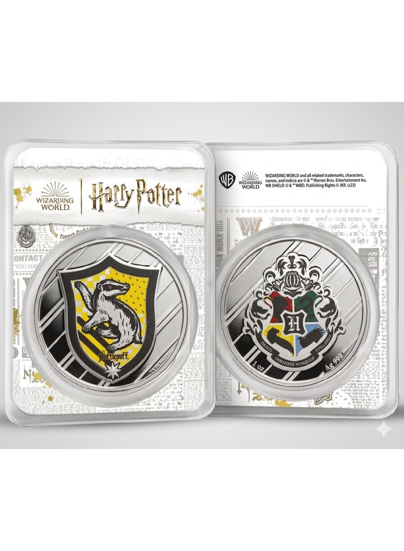 PAMP 1oz Silver Harry Potter Hufflepuff Proof-Like Round - Image 3