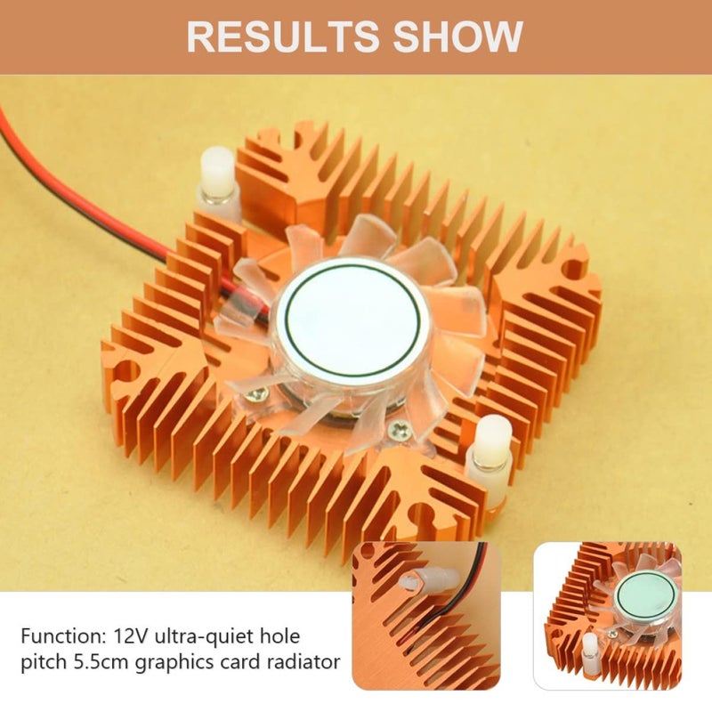 Ultra Quiet GPU Cooler Fan Golden for Efficient Heat Dissipation Enhanced Performance - Image 3