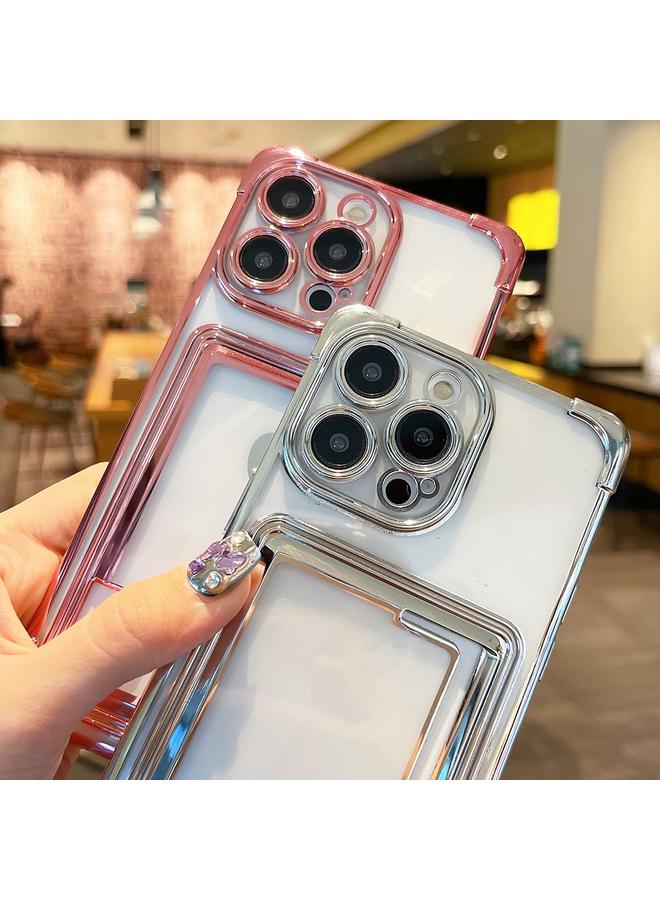 اس-توب جراب لهاتف iPhone 11 Pro مزود بفتحة بطاقة مطلية بالكهرباء من مادة TPU - Image 5