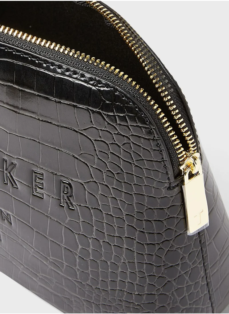 Ted Baker Crocala Croc Detail Debossed Makeup Bag