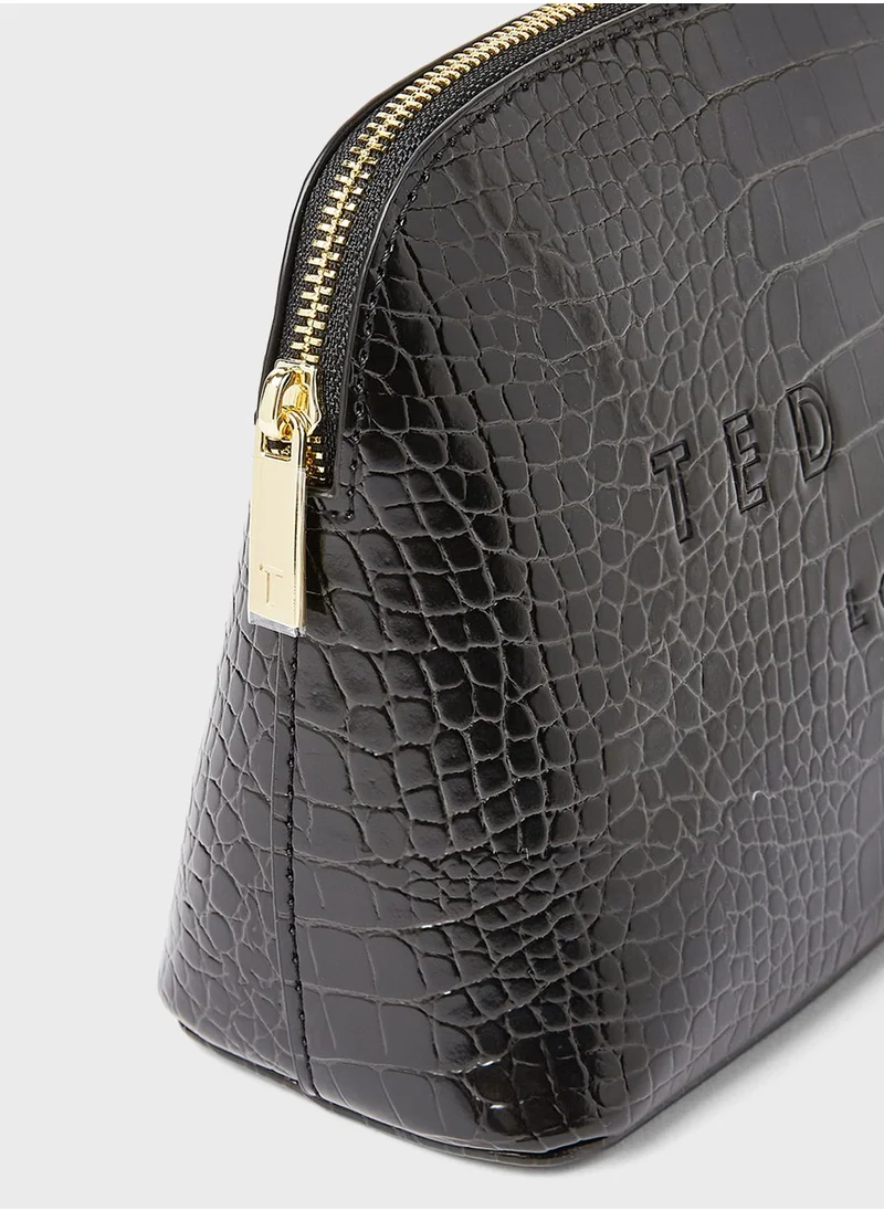 Ted Baker Crocala Croc Detail Debossed Makeup Bag