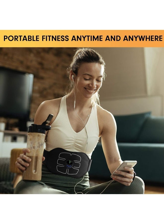 Generic SAFENHAND ABS Stimulator, Ab Machine, Abdominal Toning Belt Workout Portable Ab Stimulator Home Office Fitness Workout Equipment for Abdomen  - Image 2