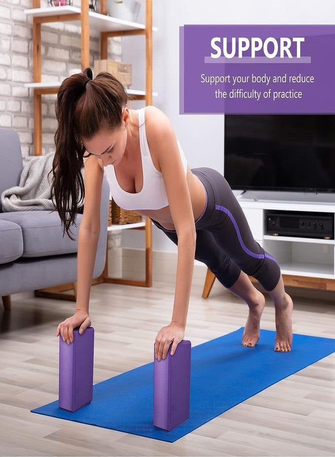 LionDeck High Density Foam Yoga Block Brick Set of 2 | Improve Balance, Strength & Flexibility | Lightweight & Durable Yoga Bricks for Home Gym, Pilates, Meditation & Exercise (Multi-Colour) - Image 4