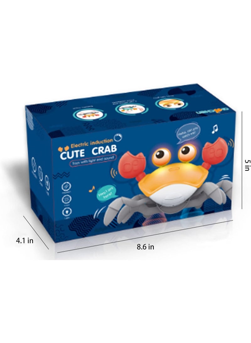 ARGT Crawling Crab Baby Toy with Light Up for Kids Toddlers, Musical Toy with Automatically Avoid Obstacles, Sensory Walking Crab Toy for Kids Up to 3-12 Months, Crab Pet Toy Gift - Assorted Color - Image 2