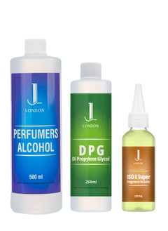 JAN LONDON Perfumer's Essentials Pack: ISOE SUPER 100ml, DPG 250ml, Perfumer's Alcohol 500ml - Enhance Fragrances with Iso E Super, Versatile DPG Solution, and Perfumer's Alcohol