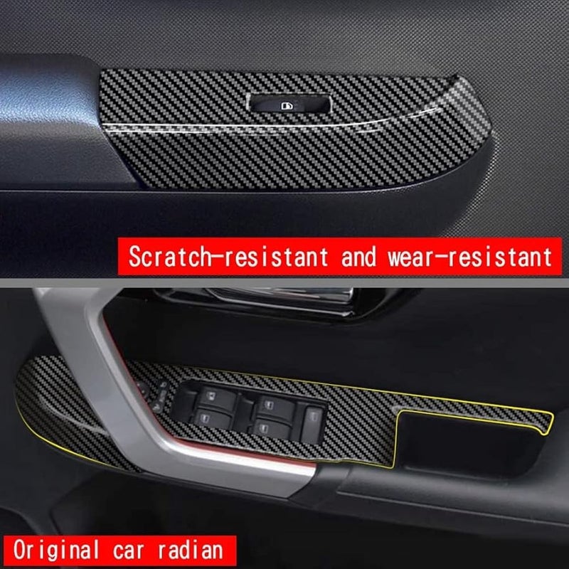 تويوتا رايز 2021 2022 لوحة تغطية مفتاح النافذة الكهربائية من ألياف الكربون - Image 4