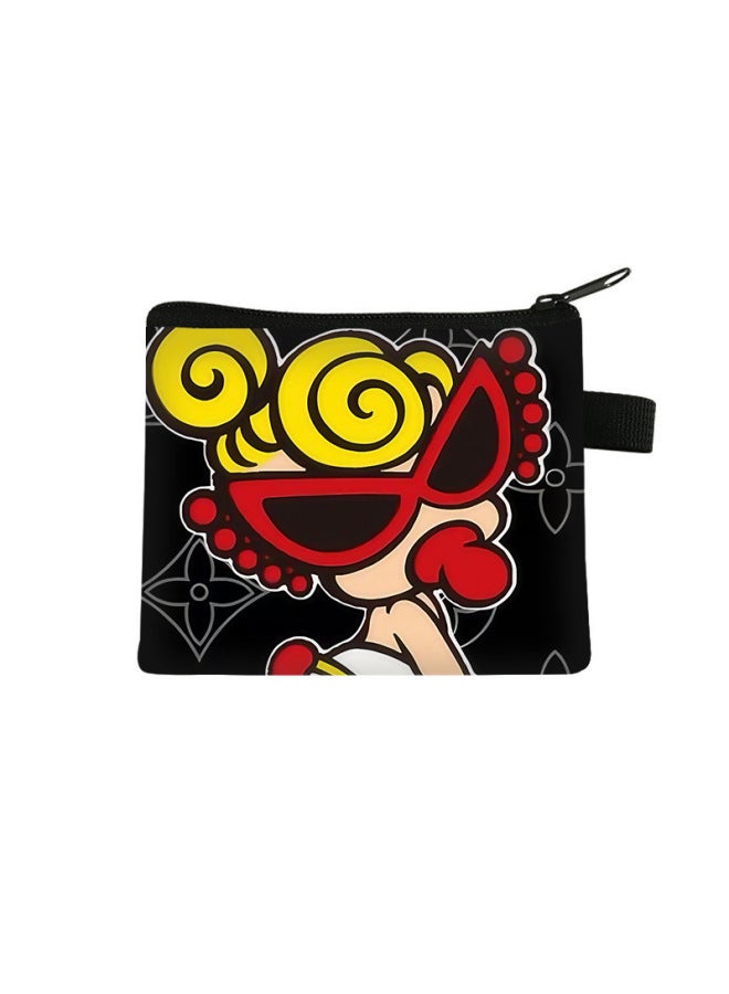 Black Super Cute Pacifier-shaped Children's Coin Purse, Mini Storage Wallet, Student Short Style, Compact Portable Key Card Holder