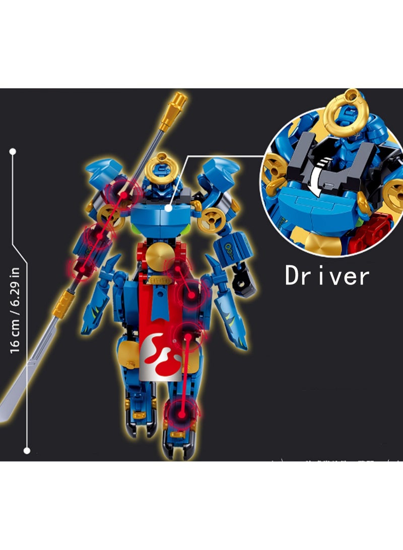 Blue Armor Character Model Set Building Blocks Creative Diy Simulation Collection Building Assembly Toys Children Adult Home Decoration - Image 2