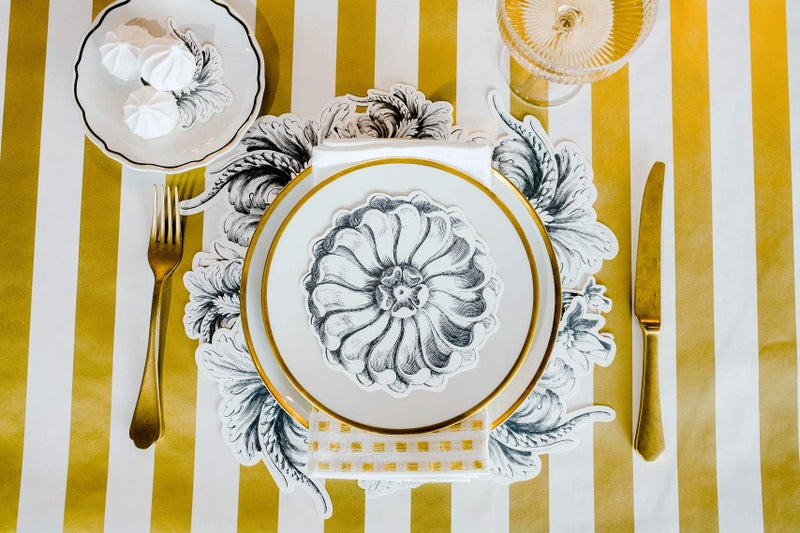 Hester & Cook Striped Table Runner - Gold Paper Table Runner for Patries or Weddings - American Made - Image 4