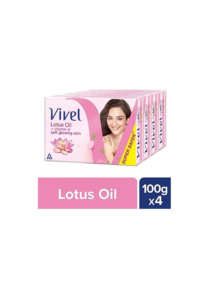 Vivel Vivel Lotus Oil Bathing Bar Pack of 4  - Image 1