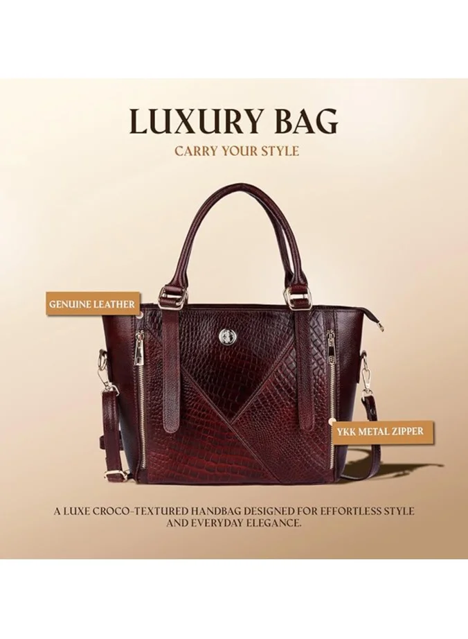 HAMMONDS FLYCATCHER Leather Branded Ladies Office Bag for Woman Stylish Big Size Spacious Office Bag for Women Shoulder Ladies Purse Handbag for Woman Big Size