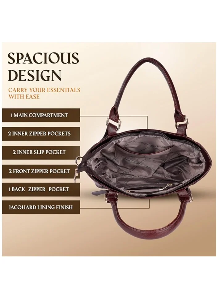 HAMMONDS FLYCATCHER Leather Branded Ladies Office Bag for Woman Stylish Big Size Spacious Office Bag for Women Shoulder Ladies Purse Handbag for Woman Big Size