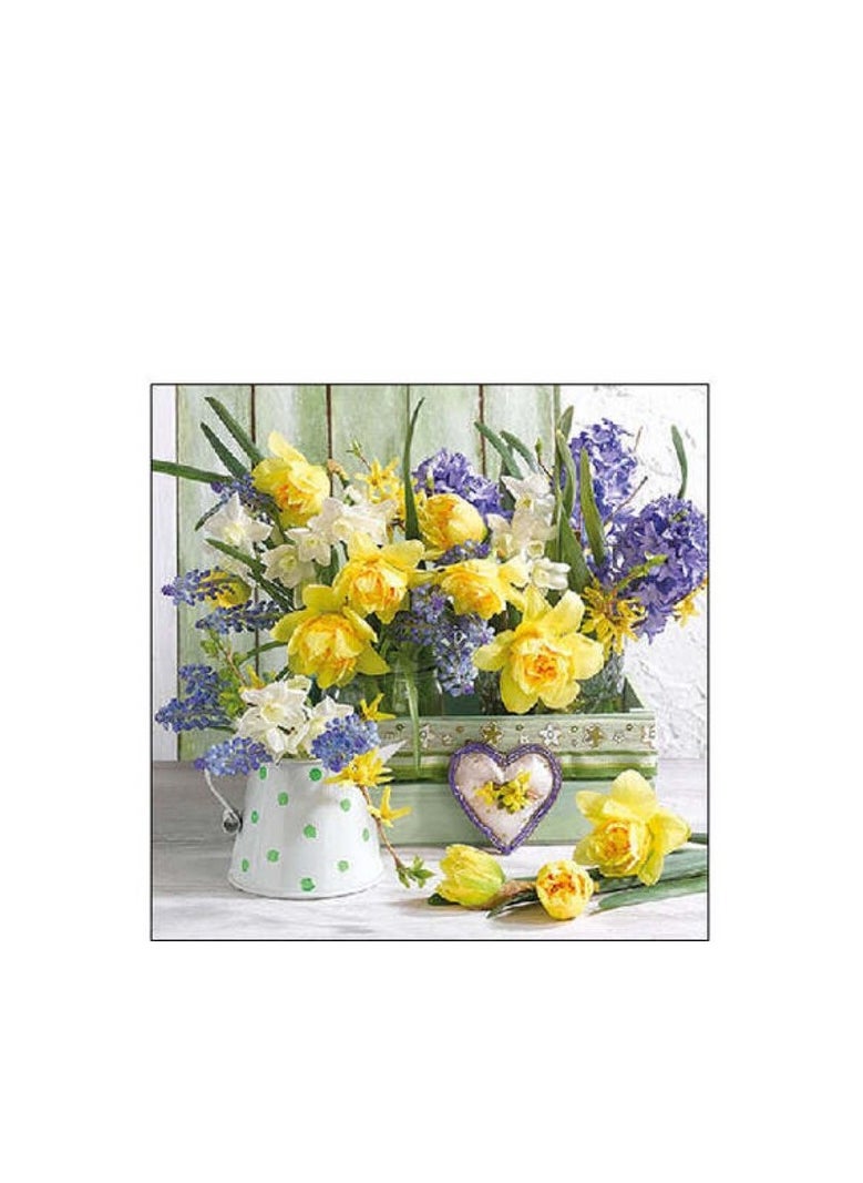 Ambiente - Ambiente Small Napkin Of Flowers - Image 1