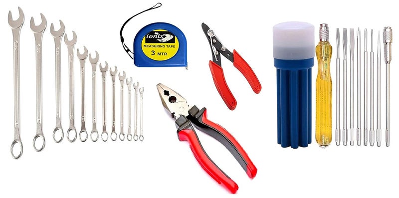 IONIX IONIX Tool Kit for Home | 6 Months Warranty | Tool Kit, Tool Box, Screw Driver Kit, Multipurpose Home Use, Essential Home Tools, DIY Kit, 20 Pieces (Multicolor, Pack of 1)  - Image 1