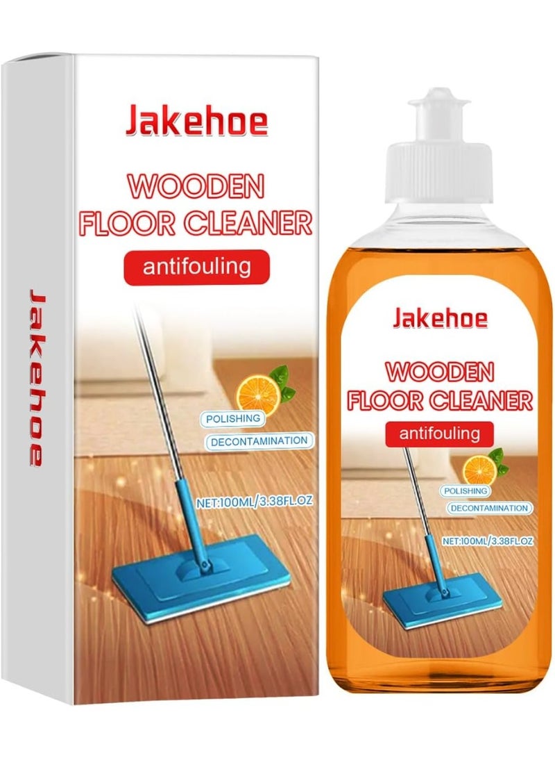 Jakehoe Floor Polishing Cleaner, Powerful Decontamination Floors Cleaner, Wood Floors Polish and Restorer, Floor Tile Cleaners Shiner Liquid, Multipurpose Cleaning Concentrate 100ml - Image 1