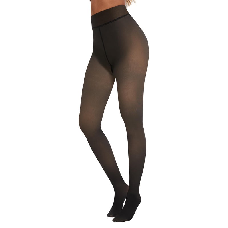 TNNZEET Fleece Lined Tights Women â€” Pantyhose Colorful Opaque Black Sheer Thermal Winter Warm Leggings Under Dress - Image 1