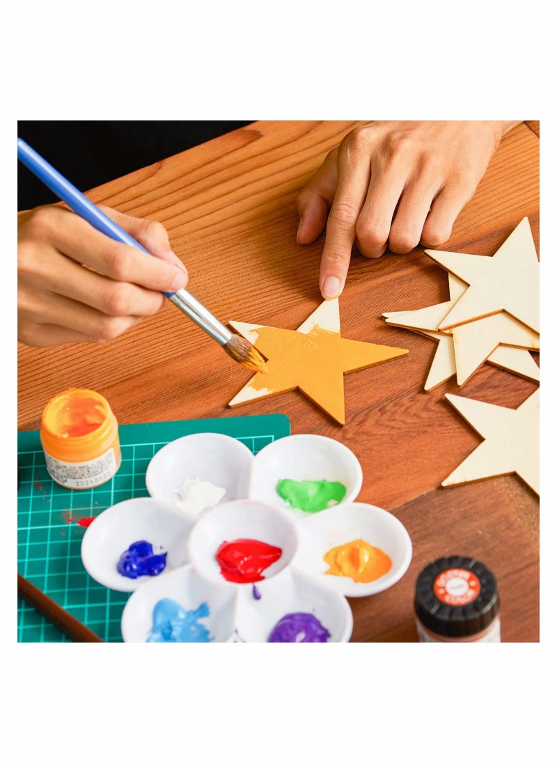 SYOSI - Unfinished Wood Craft Stars Natural Wooden Stars Craft Blanks Pentagram Wooden Star for Party and Crafts DIY Projects 2Inch - Image 1
