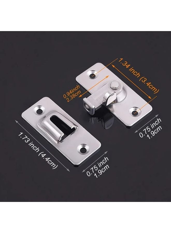 Small Stainless Steel Right Angle Hasp Door Catch Lock Latch 90 Degree Security For Sliding Doors Cabinet Gates - Image 4