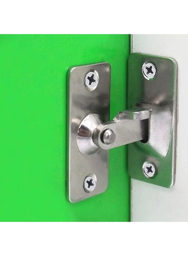Small Stainless Steel Right Angle Hasp Door Catch Lock Latch 90 Degree Security For Sliding Doors Cabinet Gates - Image 3
