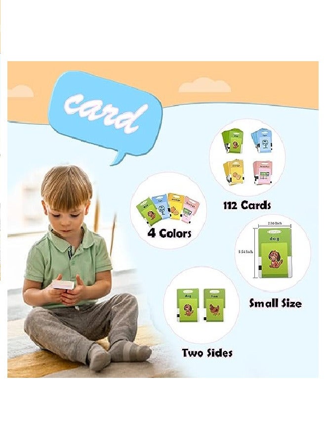 Alokik Enterprise Flash Cards for Kids, Talking English Words Flash Cards Preschool Electronic Reading Early Talking Flashcards Toy for Kids -112 pcs Card (Card Early Education Device) - Image 3
